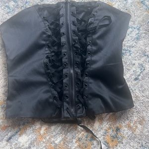 Black underbust corset top small